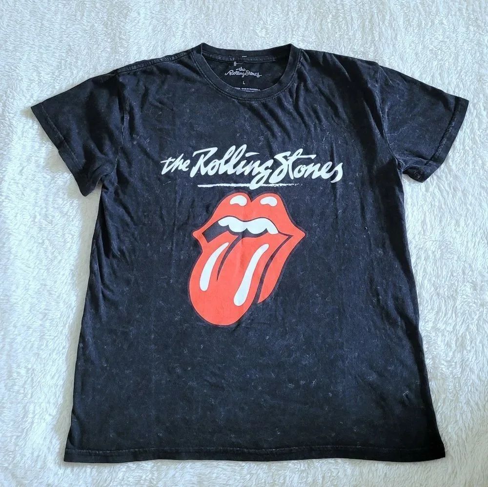 ✨️HP✨️ The Rolling Stones🎶 Mineral Washed Logo Tee👕